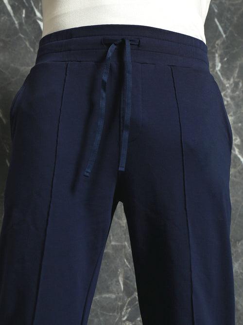 Navy Solid Straight Fit Jogger