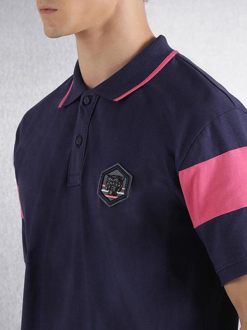 Navy Solid Relaxed Fit Polo