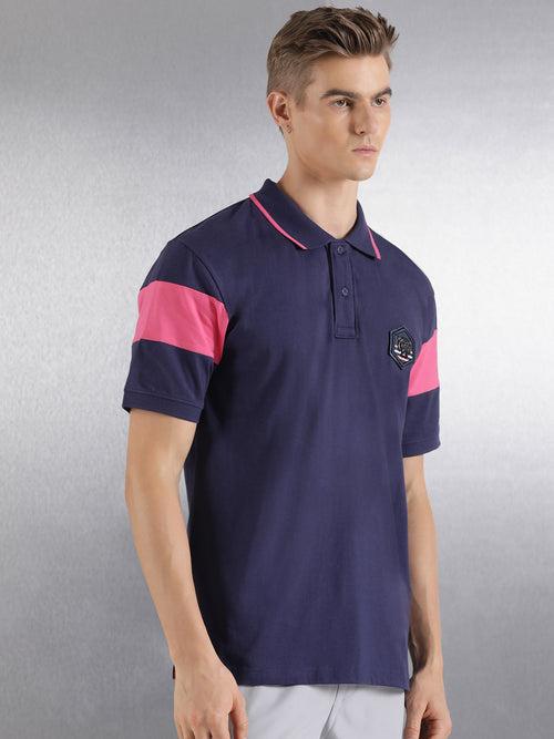 Navy Solid Relaxed Fit Polo