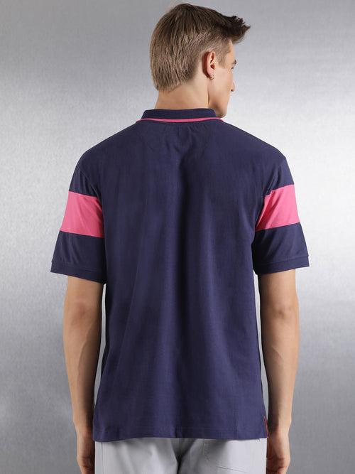 Navy Solid Relaxed Fit Polo