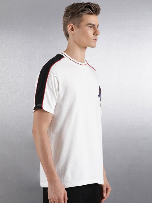 Off-White Printed Half Sleeve Relaxed Fit T-Shirt