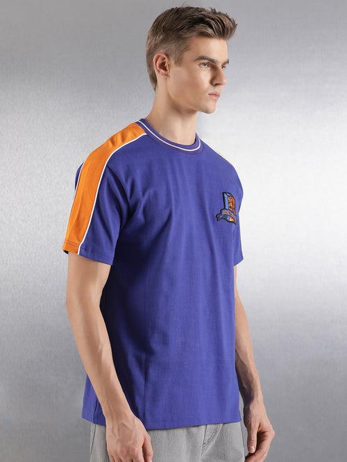 Cobalt Printed Half Sleeve Relaxed Fit T-Shirt