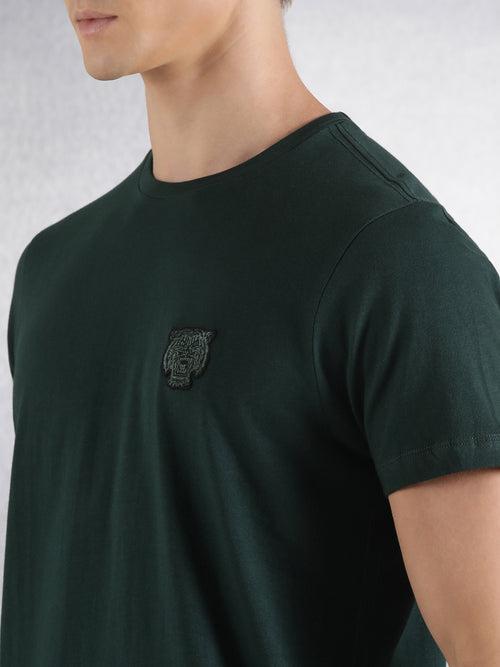 Emerald Solid Half Sleeve Regular Fit T-Shirt