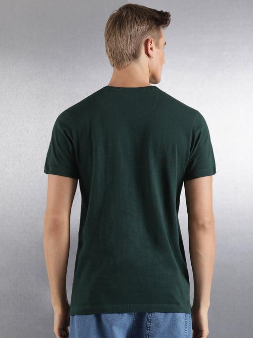 Emerald Solid Half Sleeve Regular Fit T-Shirt