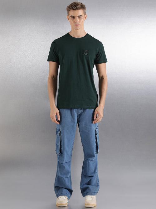 Emerald Solid Half Sleeve Regular Fit T-Shirt