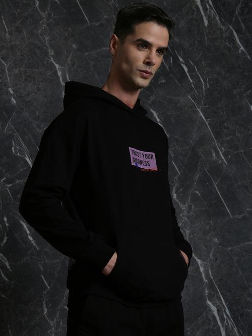 Black Trust Your Madness Relaxed Fit Hoodie