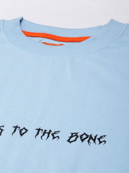 Sky Blue Bone Oversized T-Shirt