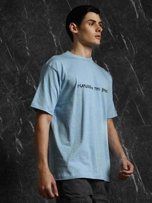 Sky Blue Bone Oversized T-Shirt