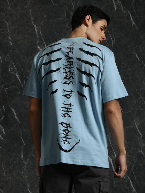 Sky Blue Bone Oversized T-Shirt