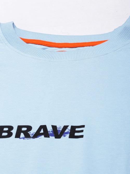 Sky Blue Brave Oversized T-Shirt