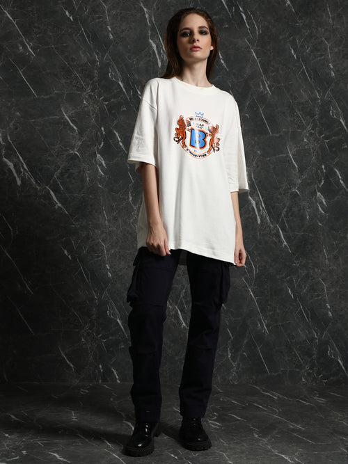Off-White Silicon Tiger Print Oversized T-Shirt
