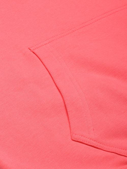 Coral Full Sleeve Fearless Relaxed Fit Hoodie