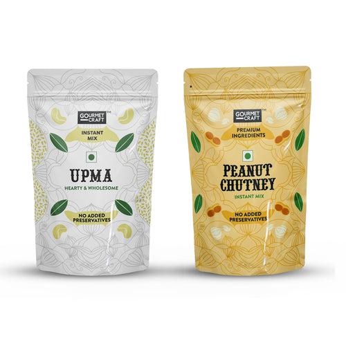 Instant Upma Mix & Instant Peanut Chutney Mix Combo