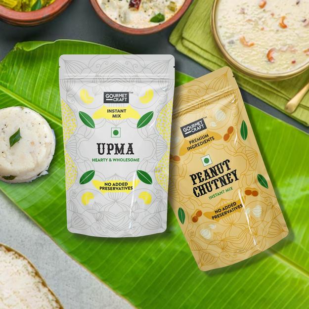 Instant Upma Mix & Instant Peanut Chutney Mix Combo