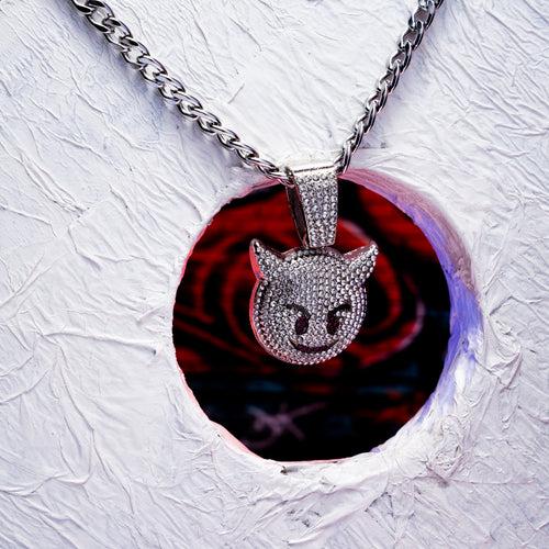 Cute Devil Silver chain With Diamond Pedant SPCP067