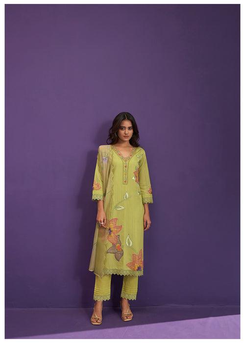 MUDRA PEAR EMBROIDERED SUIT SET