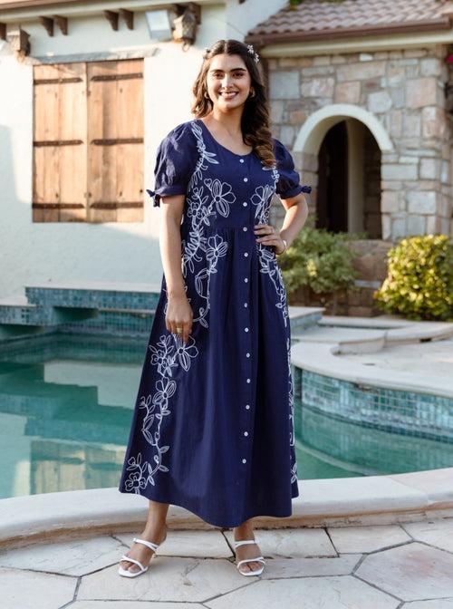 Osho Yale Embroidery Cotton Dress