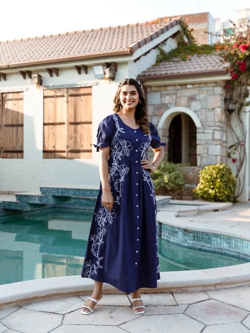 Osho Yale Embroidery Cotton Dress