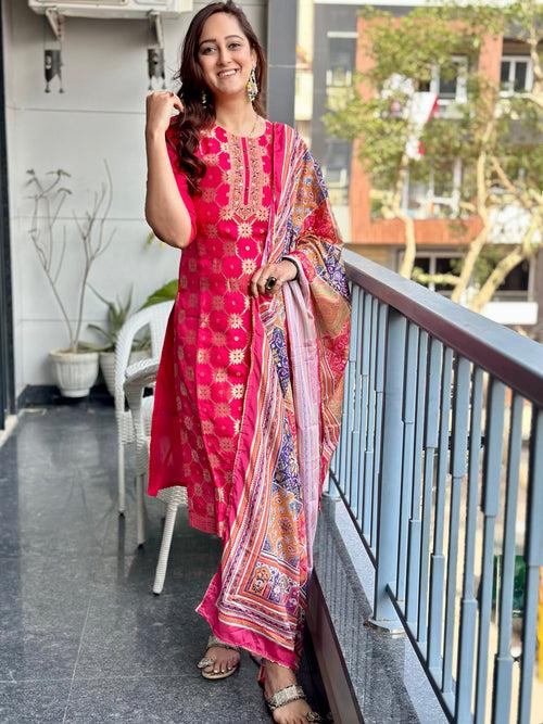 Saanvi Scarlet Work Suit Set