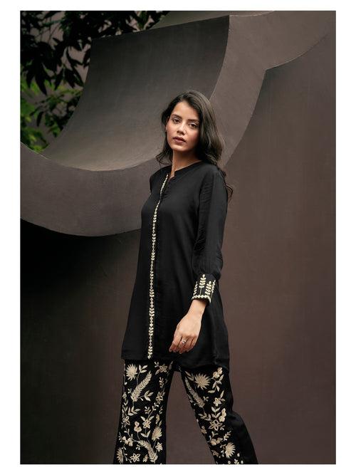 Arohi Ebony Embroidered Premium Co-ord Set