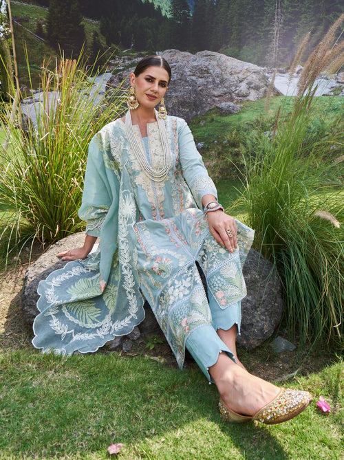 Noori Sky Full Heavy Work Premium Pakistani Suit Set