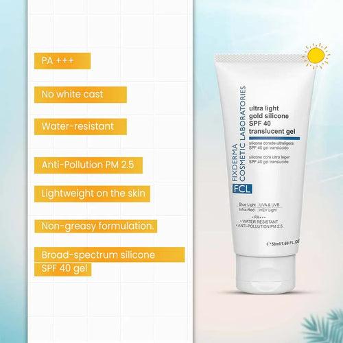 FCL Silicone Matte SPF 40 Sunscreen Sensitive and Acne Prone Skin For Men and Women