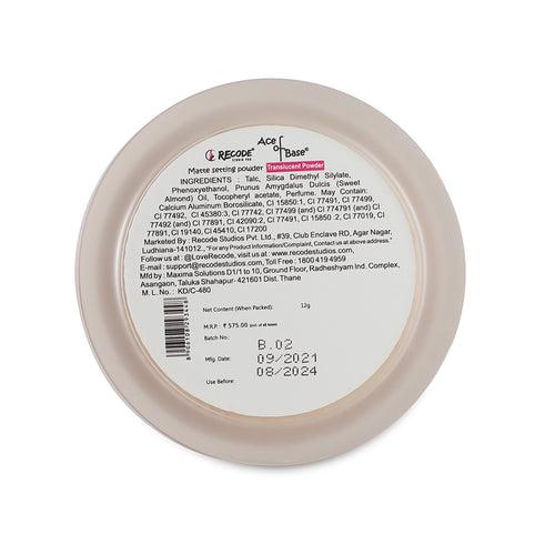 Recode Translucent Setting Powder - 12 Gms