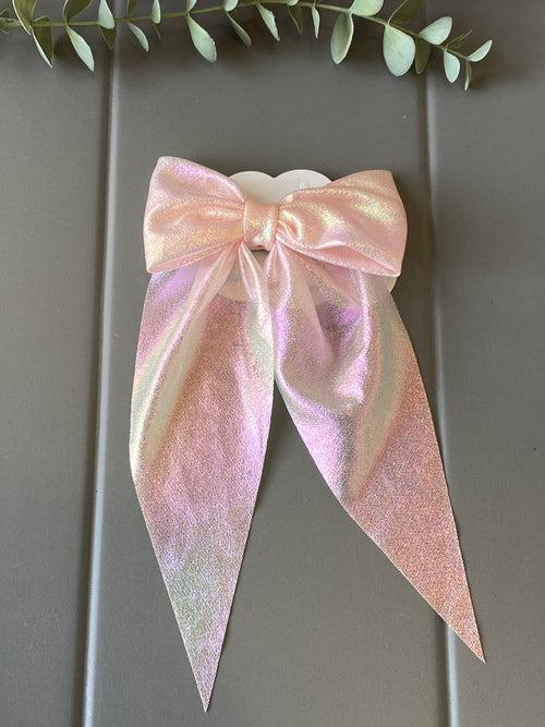 Holographic Hair Bow Clips