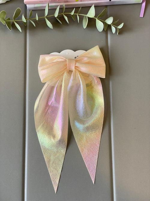 Holographic Hair Bow Clips