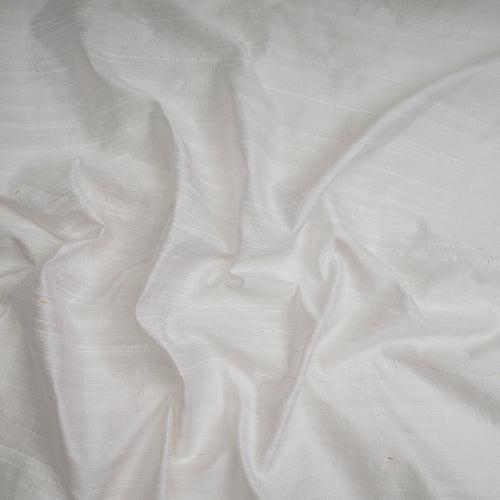 White Dyeable 90 GLM Dupion (Raw) Silk Fabric