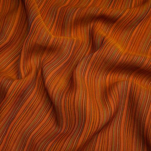 Multi Color Striped Pattern Chiffon Silk Fabric