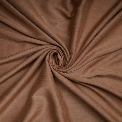 Light Brown Piece Dyed Plain Muga Georgette Silk Fabric