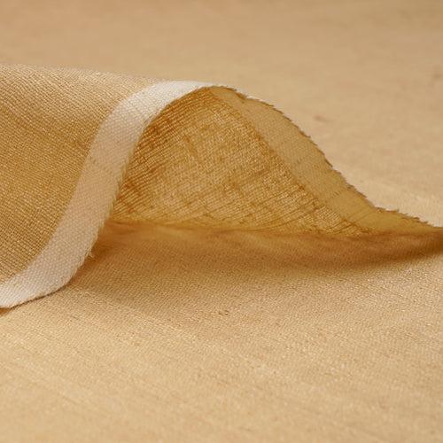 Beige Dyed Plain Matka Silk Fabric