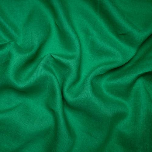 Kelly Green Dyed Pure Linen Fabric