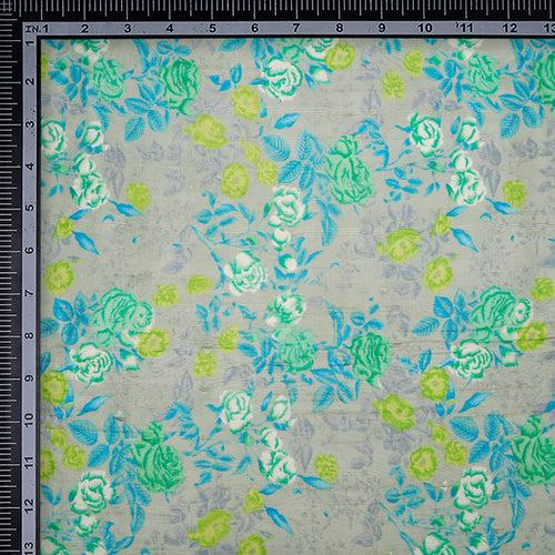 Dewkist Floral Pattern Screen Print Viscose Modal Silk