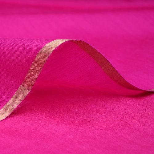Pink Ombre Dyed Tussar Muga Fabric
