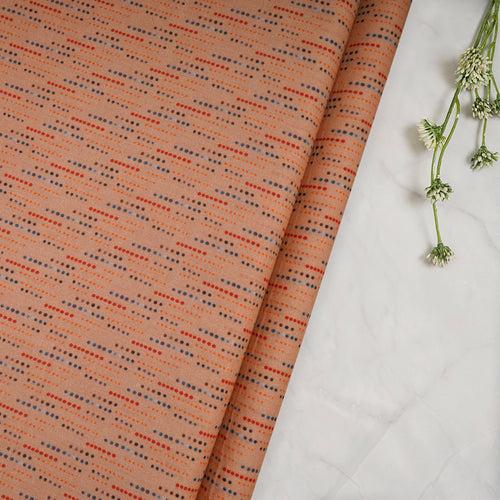 Apricot Wash All Over Pattern Digital Print Cambric Fabric