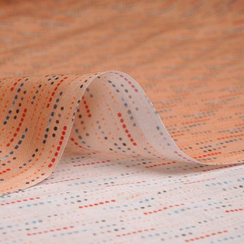 Apricot Wash All Over Pattern Digital Print Cambric Fabric