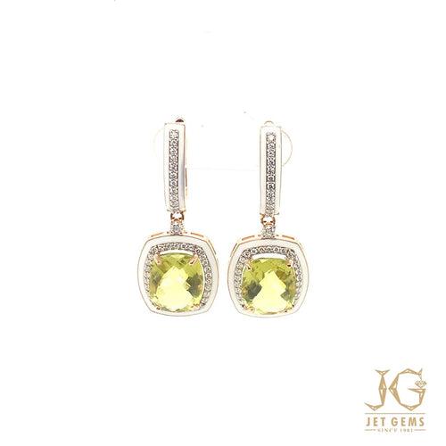 Lemon Topaz Dangle Earrings