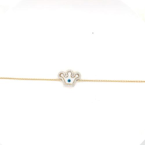 Evil Eye Crown Chain Bracelet