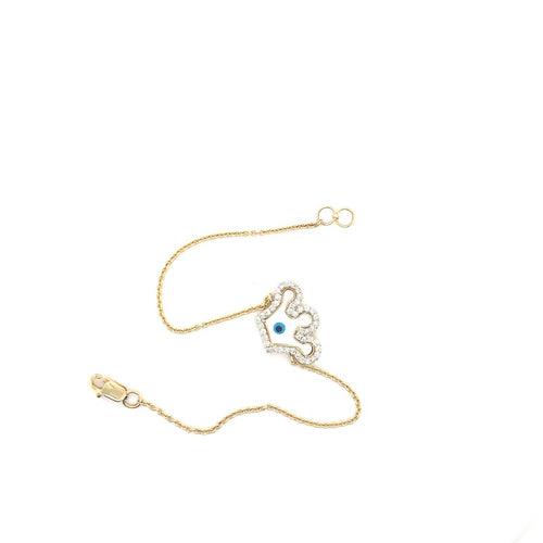 Evil Eye Crown Chain Bracelet