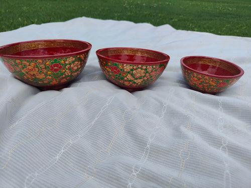 Sonth x  Fayaz Ahmad Jan - Red Bowls - 3 Piece Set