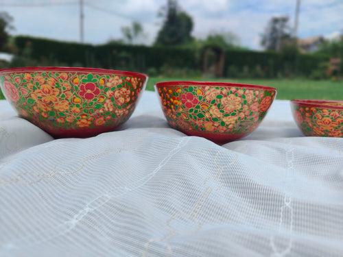 Sonth x  Fayaz Ahmad Jan - Red Bowls - 3 Piece Set