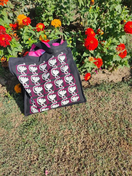 Hand-Embroidered-Black Posh Bag