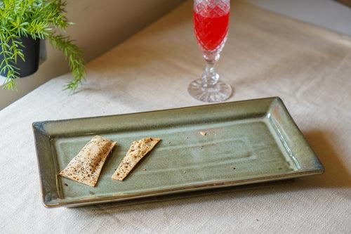 Rectangular ceramic serving platter