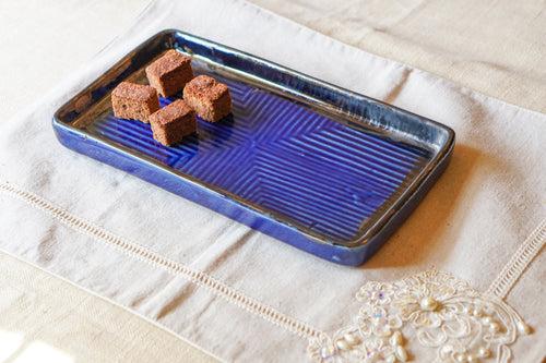 Rectangular self design  serving tray