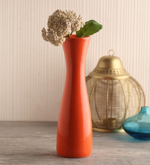 Glazed ceramic bottle vase