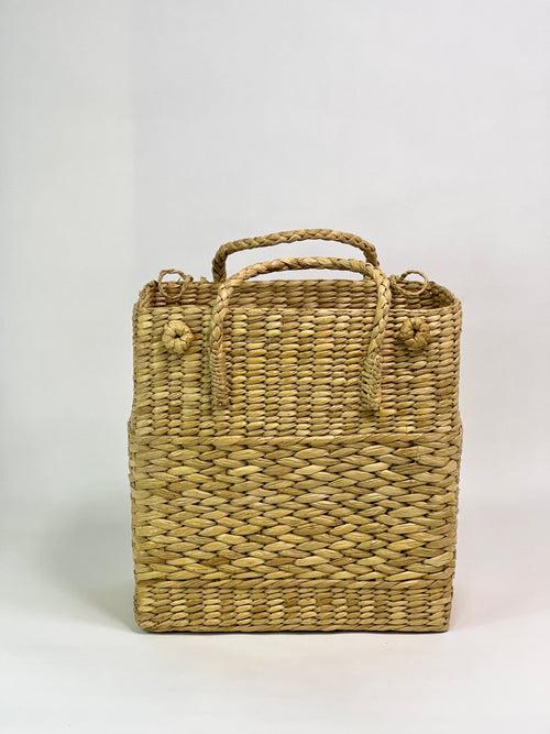 Kauna grass bag with flower design