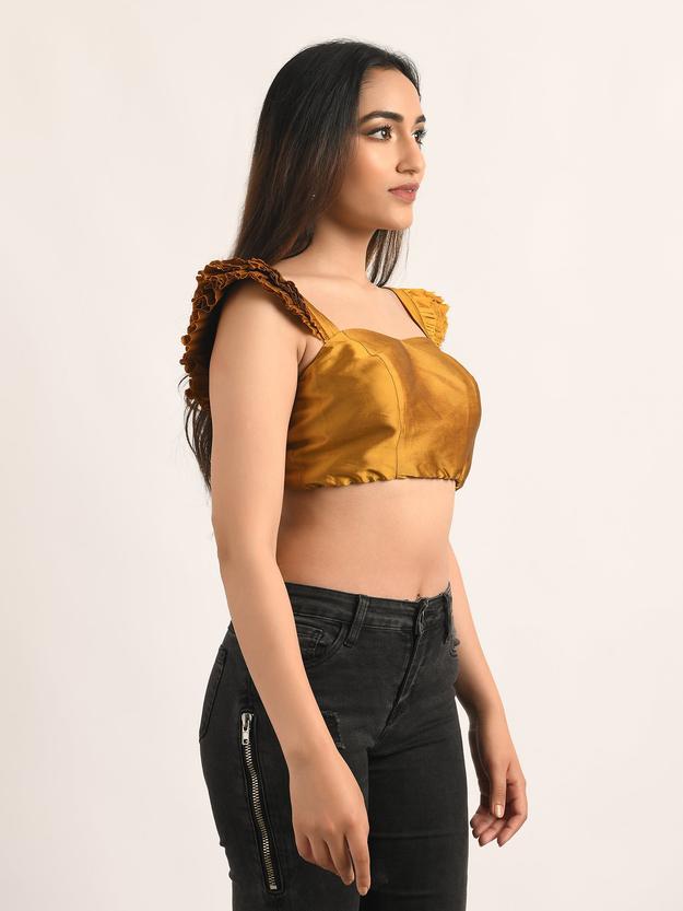 Vintage Mustard Crop Top