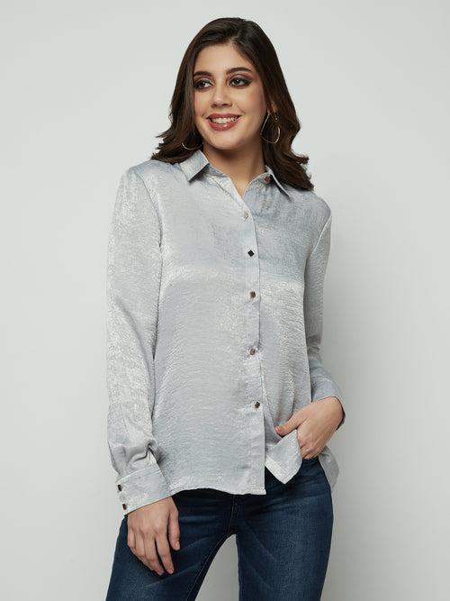 Grey Silk Elegance Shirt